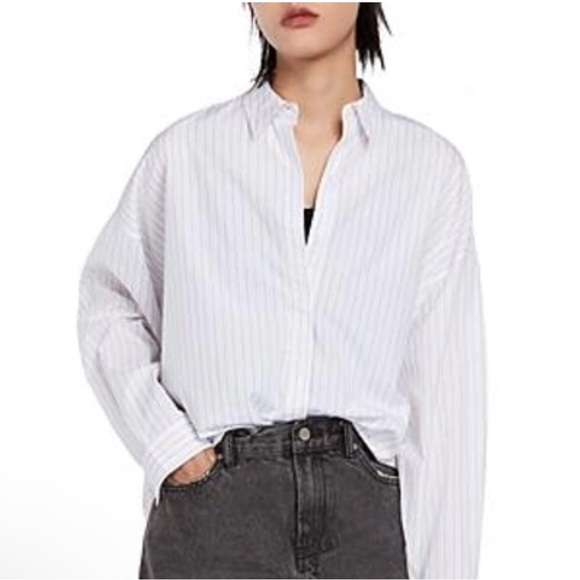 ALLSAINTS // sada button down striped shirt - Picture 8 of 8